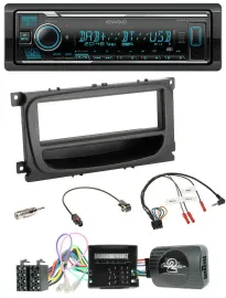 Kenwood Bluetooth Lenkrad DAB USB Autoradio für Ford C-Max Focus Can 07-10 Galax