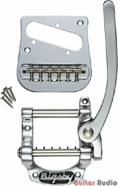 Bigsby B5 Fender Telecaster Tele Guitar Vibrato Tailpiece Kit w/ Bridge - CHROME