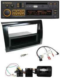 Автомагнитола для Fiat Bravo 2007–2014 Pioneer DAB, Bluetooth, USB, поддержка кнопок на руле