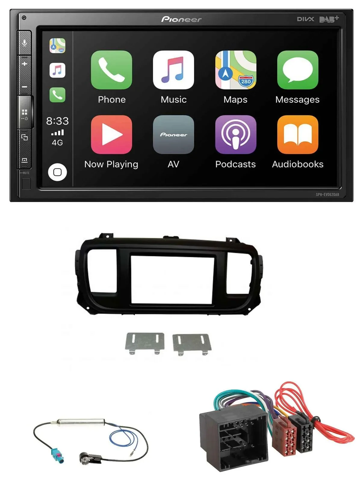 Pioneer USB MP3 DAB 2DIN Bluetooth Autoradio für Citroen Jumpy Spacetourer ab 20