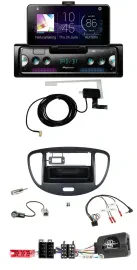 Автомагнитола для Hyundai i10 Pioneer DAB, Bluetooth, USB, ISO, черный