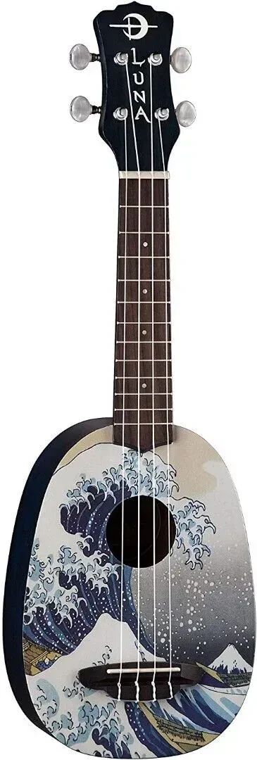Укулеле Luna Guitars UKEGWP Great Wave Graphic сопрано, форма ананас, с чехлом