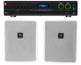 Настенная акустика JBL Control 25-1 White с усилителем (пара)