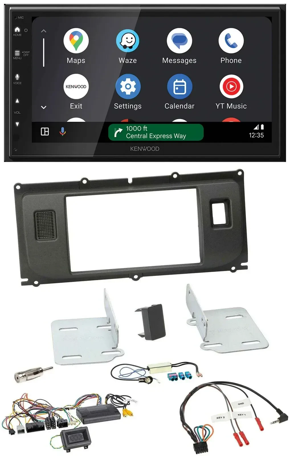 Автомагнитола Kenwood 2DIN, DAB, Bluetooth, USB, для Land Rover Evoque, с поддержкой управления с руля