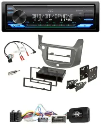 Автомагнитола для Honda Jazz (с 2014) JVC Bluetooth, DAB, USB, серебристая