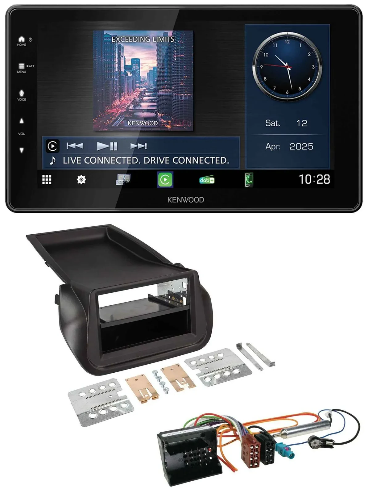 Kenwood MP3 Bluetooth USB DAB Autoradio für Citroen Nemo Peugeot Bipper ab 2008