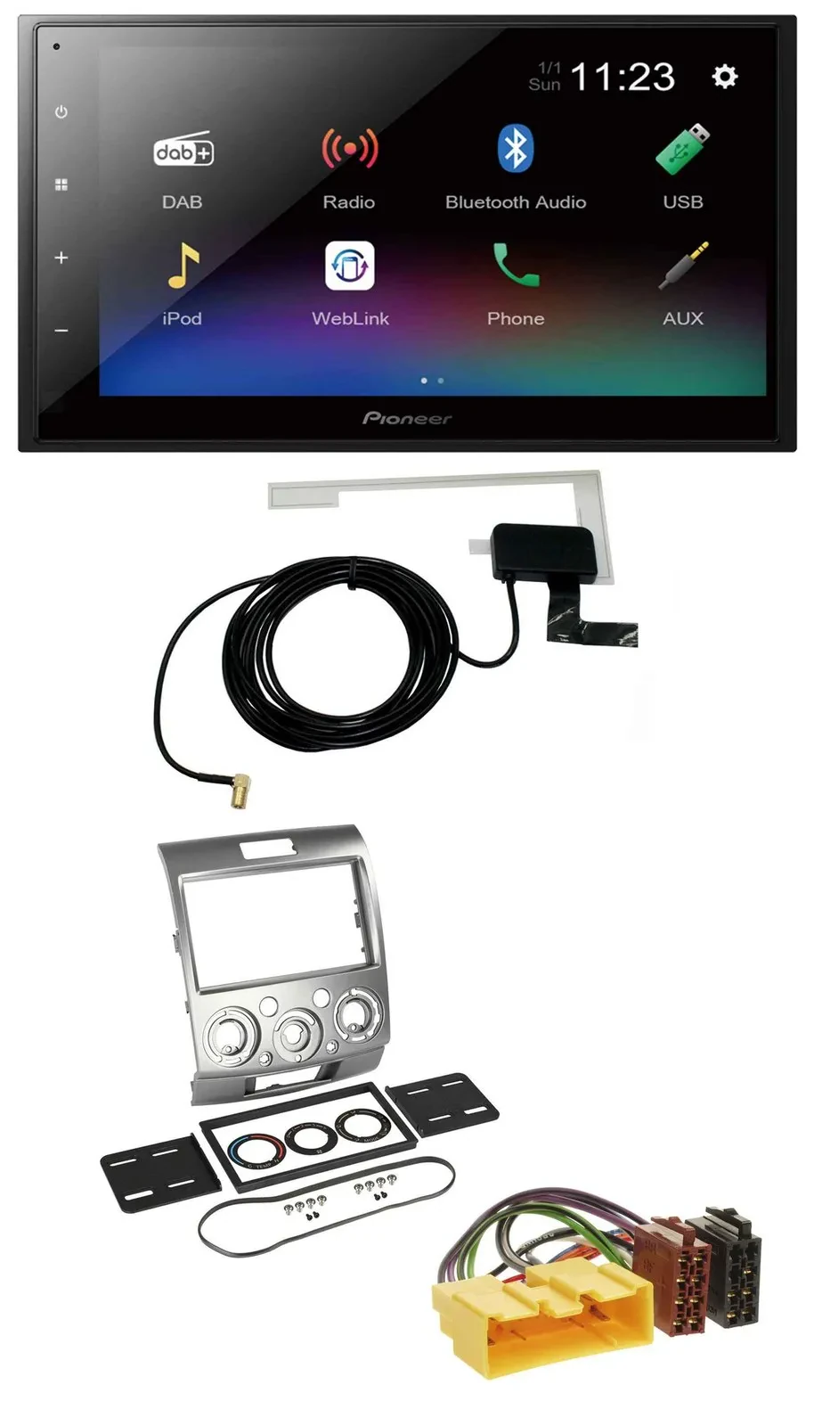 Pioneer DAB MP3 Bluetooth 2DIN USB Autoradio für Ford Ranger 2AB 2007 2011