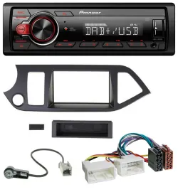 Pioneer MP3 1DIN DAB USB AUX Autoradio für Kia Picanto ab 2011 Start-Stop