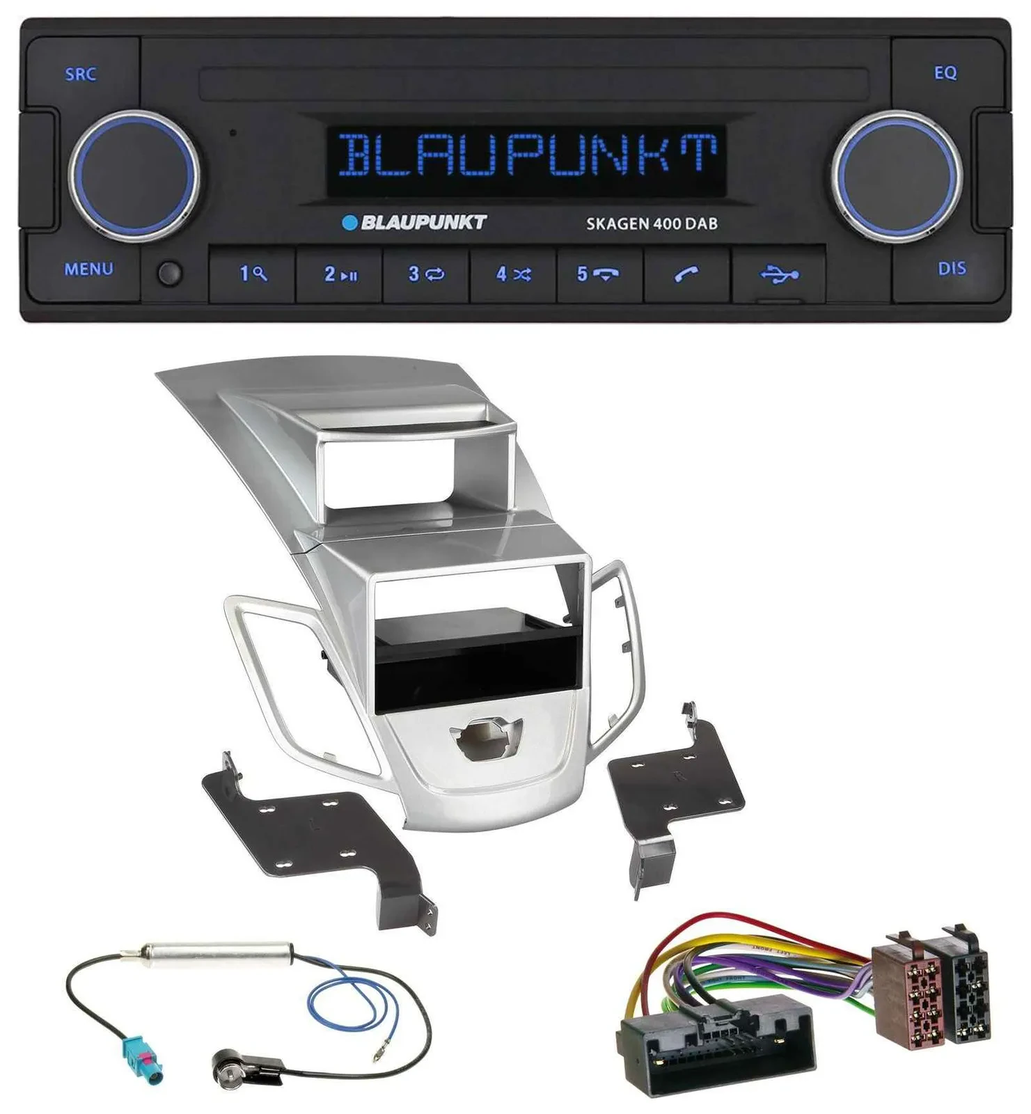 Blaupunkt DAB USB Bluetooth MP3 Autoradio für Ford Fiesta Display 10-17 silber