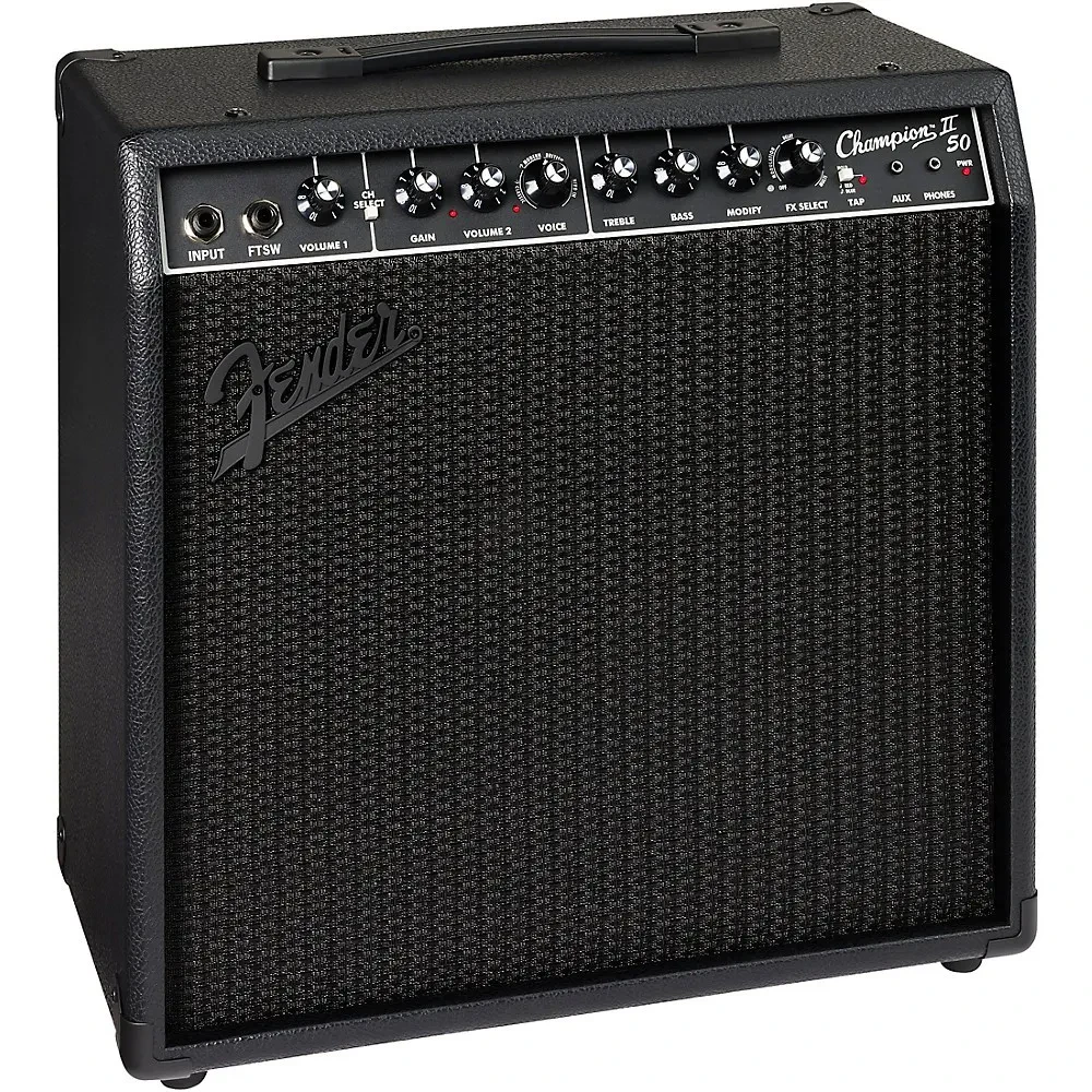Fender Champion II 50 Blackout Edition 50W 1x12" Guitar Combo Amp  Black