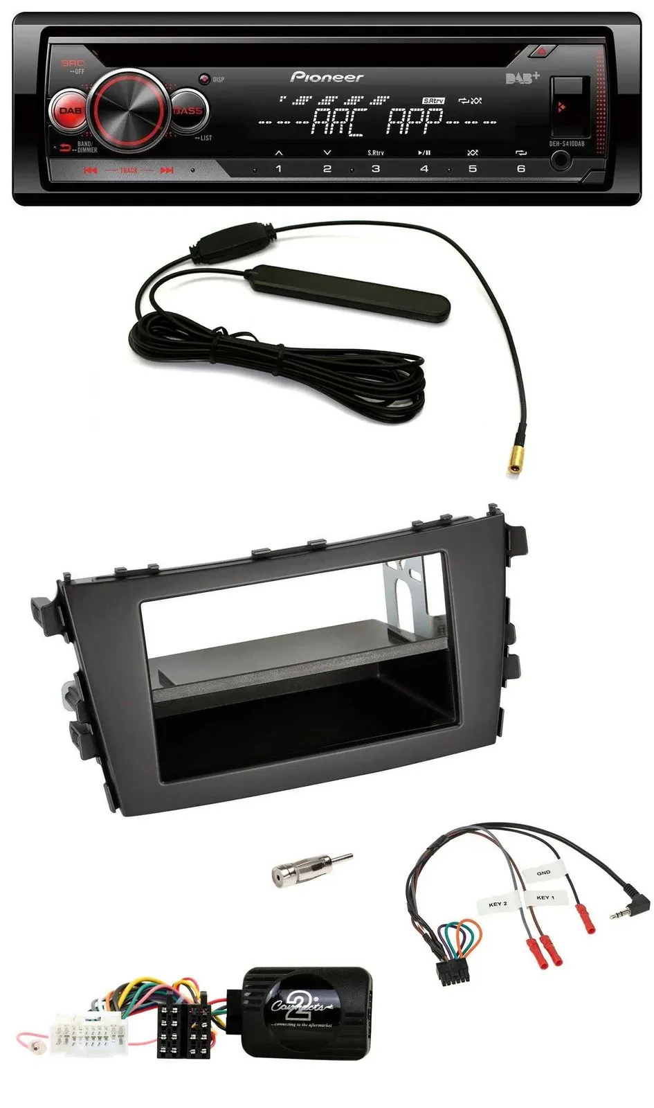 Pioneer CD USB Lenkrad DAB MP3 Autoradio für Suzuki Celerio LF ab 2014