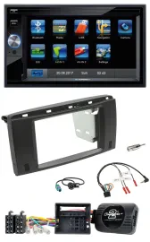 Blaupunkt 2DIN Bluetooth TMC USB Lenkrad SD Navigation für Mercedes SLK 08-11 R1