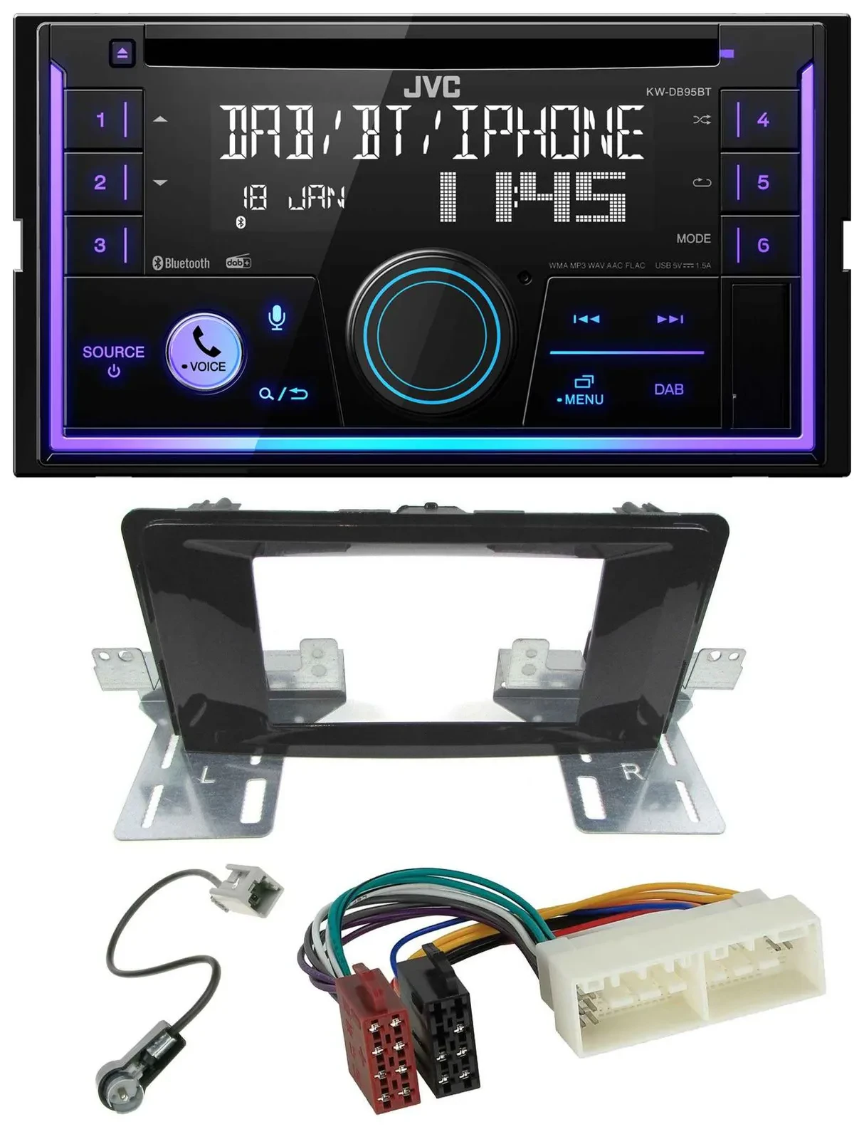 JVC MP3 USB 2DIN DAB Bluetooth CD Autoradio für Hyundai H 350 (ab 2016)