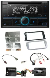 Kenwood CD 2DIN DAB USB Lenkrad Bluetooth Autoradio für Ford Mondeo S-Max 07-14