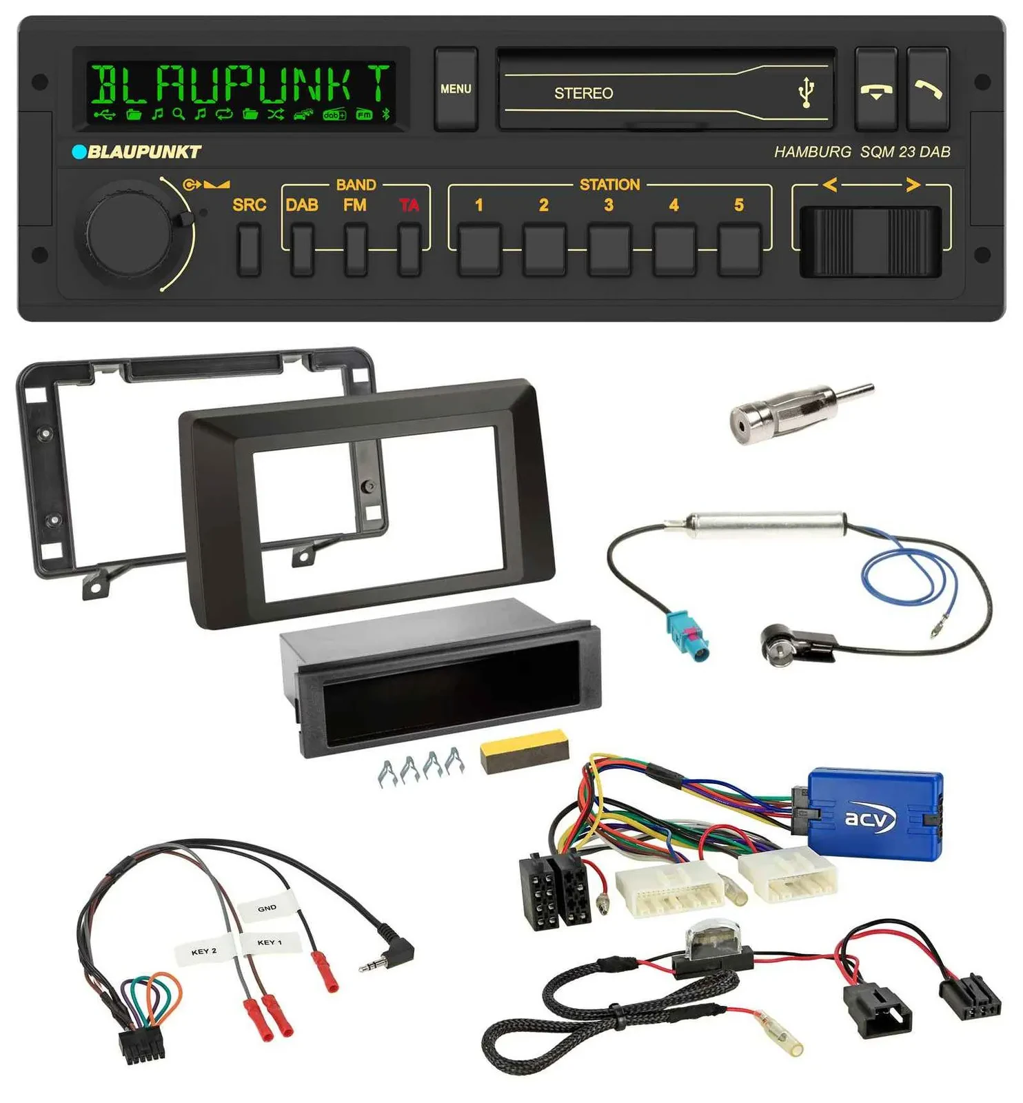 Blaupunkt USB DAB Bluetooth Lenkrad Autoradio für Dacia Duster ab 2021