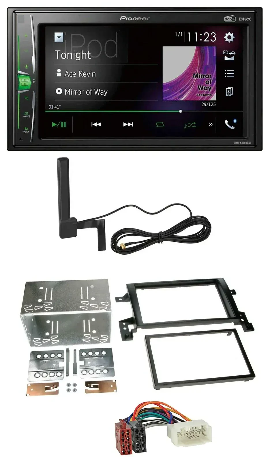 Pioneer MP3 DAB AUX 2DIN Bluetooth Autoradio für Suzuki Grand Vitara ab 2005