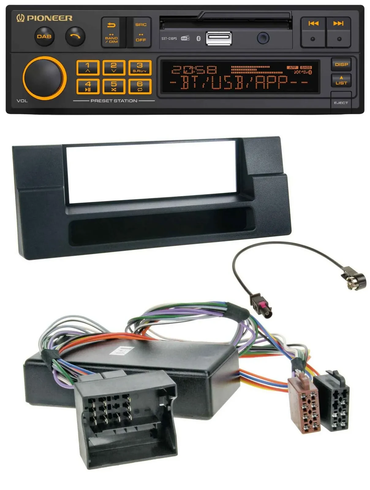 Автомагнитола для BMW X5 E53 и 5 серии E39 Pioneer DAB, MP3, USB, Bluetooth