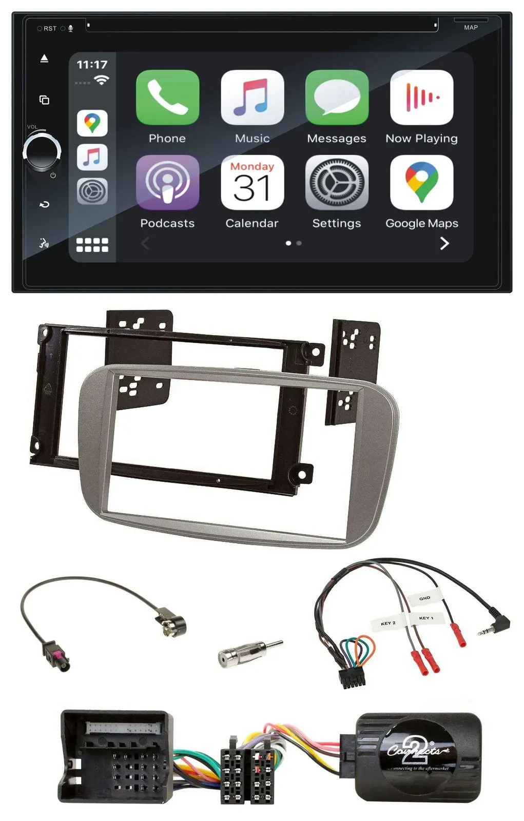 Blaupunkt DAB USB Bluetooth Lenkrad 2DIN TMC Navigation für Ford Mondeo S-Max ab