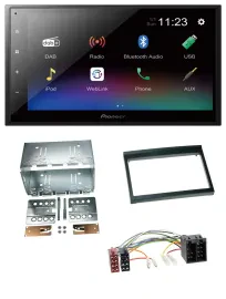 Автомагнитола для Porsche Boxster 1996–2004 Pioneer 2DIN, USB, Bluetooth, DAB, MP3