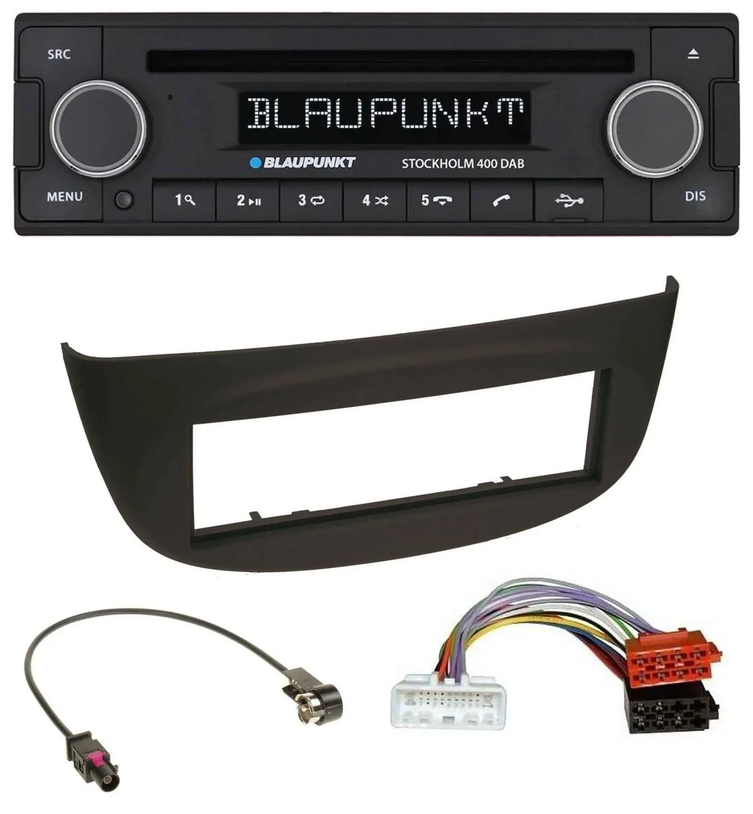 Blaupunkt MP3 Bluetooth DAB CD USB Autoradio für Renault Twingo ab 2015 schwarz