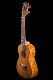 Ohana CK-50MG Solid Cedar & Flame Mahogany Gloss Concert Ukulele + Bag - Blem