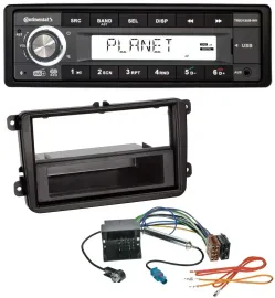 Автомагнитола Continental 1 DIN USB AUX DAB MP3 для VW Passat 05–10, Polo 09–14, Sciroc