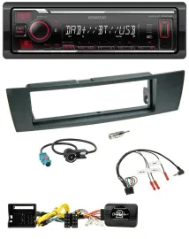 Kenwood Lenkrad Bluetooth USB DAB Autoradio für BMW 1er E87 3er E90-3 X1 E84