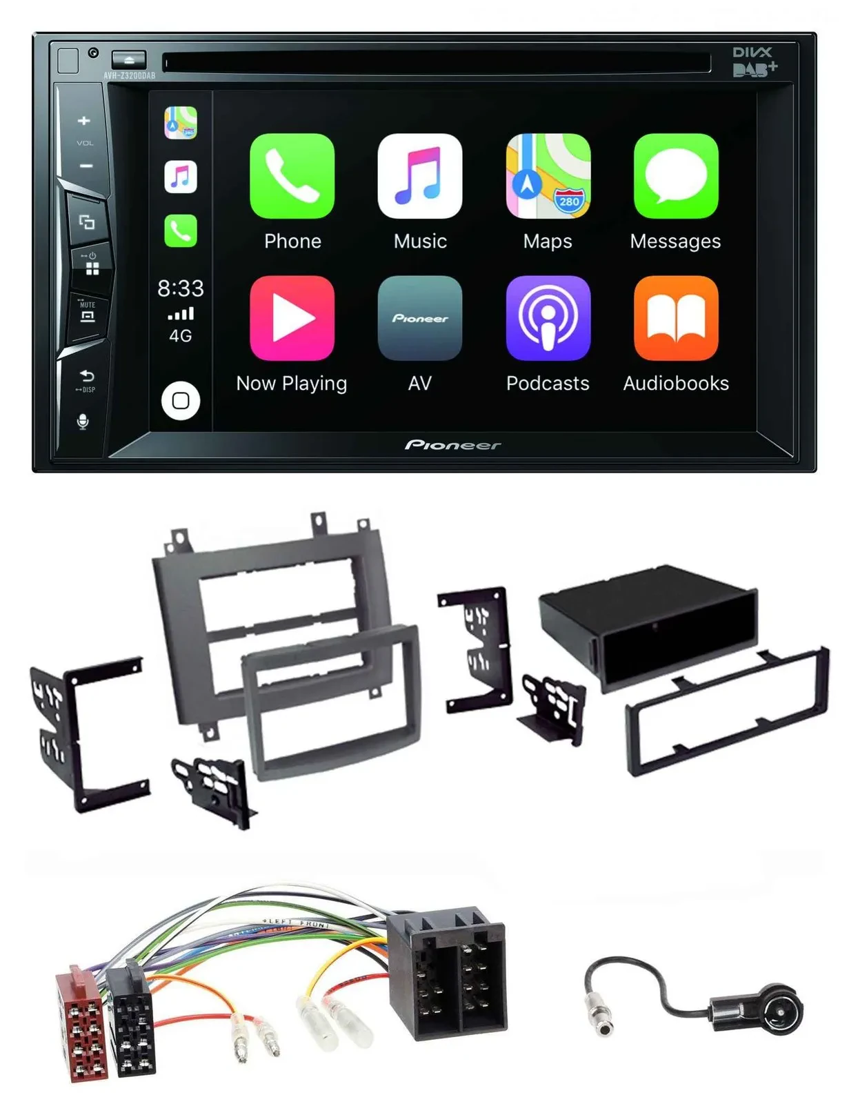 Pioneer MP3 USB DVD Bluetooth DAB 2DIN Autoradio für Cadillac CTS 2003-2007 SRX