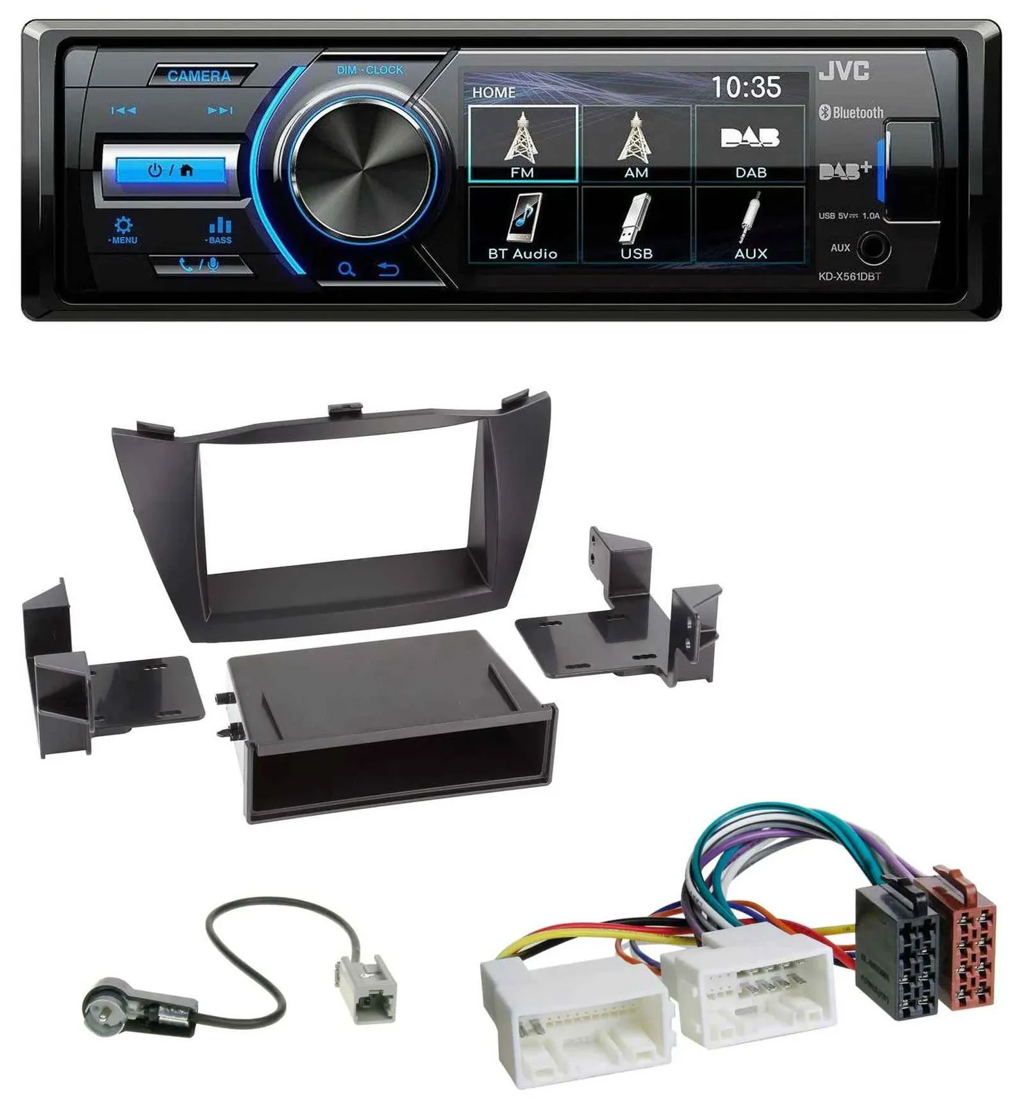 JVC Bluetooth MP3 USB DAB Autoradio für Hyundai Tucson (2010-2015)