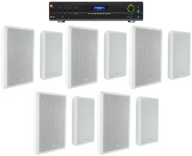 Настенная акустика JBL Rock Slim 70W White с усилителем (10 штук)