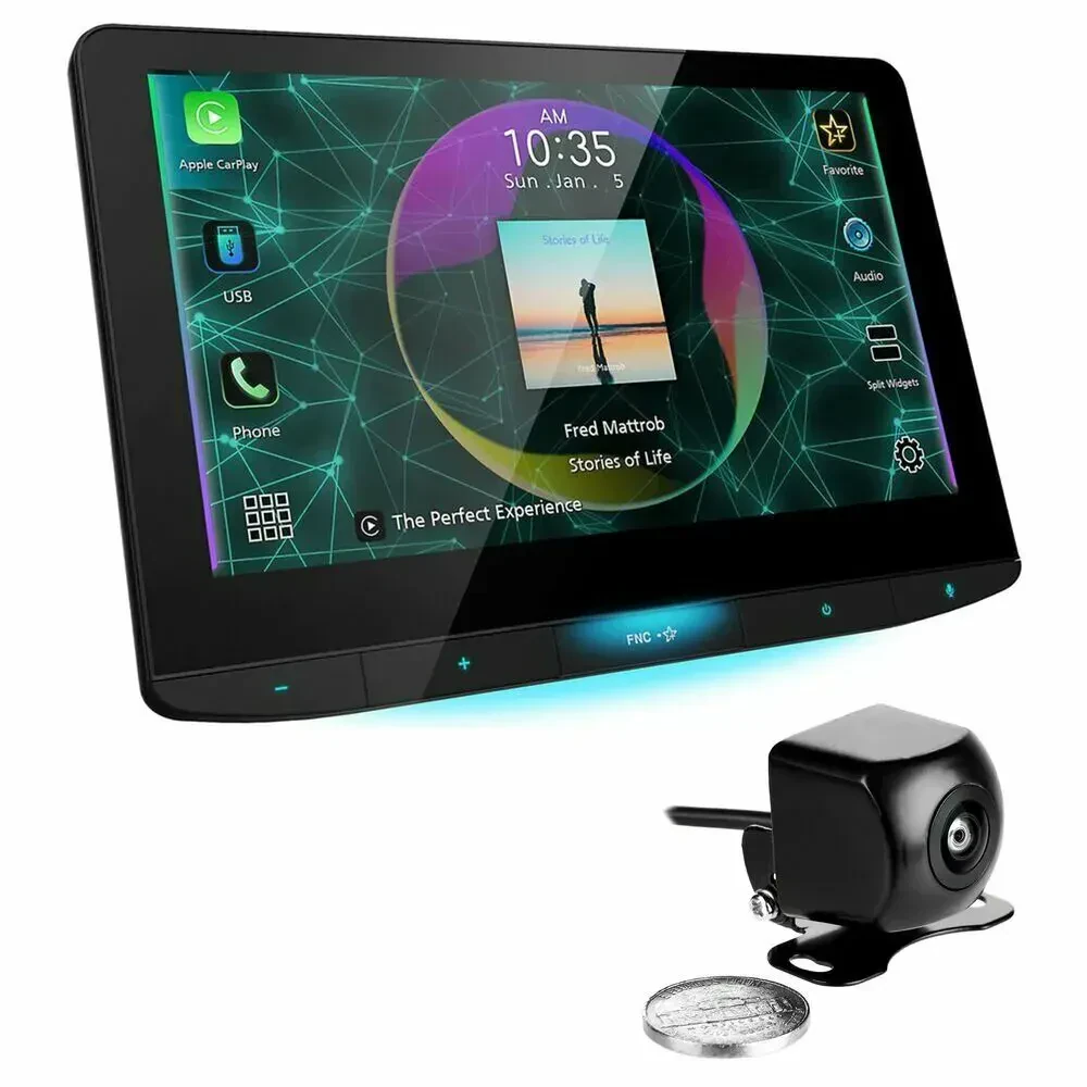 Автомагнитола JVC KW-Z1000W 2-DIN 10.1" Floating с камерой заднего вида NVX