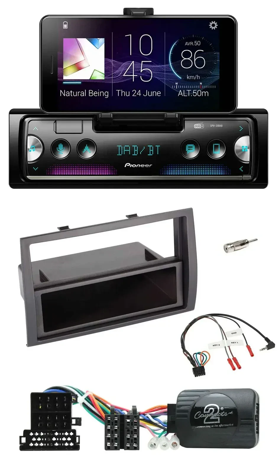 Автомагнитола Pioneer для Citroen Jumper 2008–2011 Bluetooth, DAB, USB, с поддержкой кнопок на руле