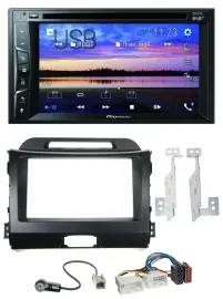 Pioneer Bluetooth 2DIN USB DVD DAB MP3 Autoradio für Kia Sportage 3 10-15 SL sch