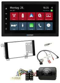 Blaupunkt Lenkrad Bluetooth DAB 2DIN USB Autoradio für Subaru ForesterSJ Impreza