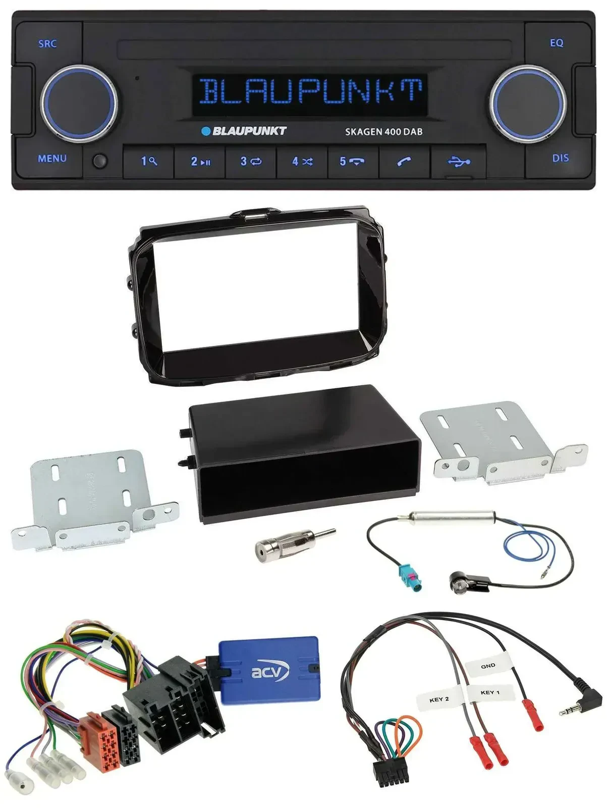Blaupunkt DAB USB Bluetooth Lenkrad Autoradio für Alfa Romeo Giulietta 13-21 ISO