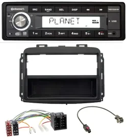 Continental USB 1DIN AUX DAB MP3 Autoradio für Fiat 500L (mit ISO, ab 2012)