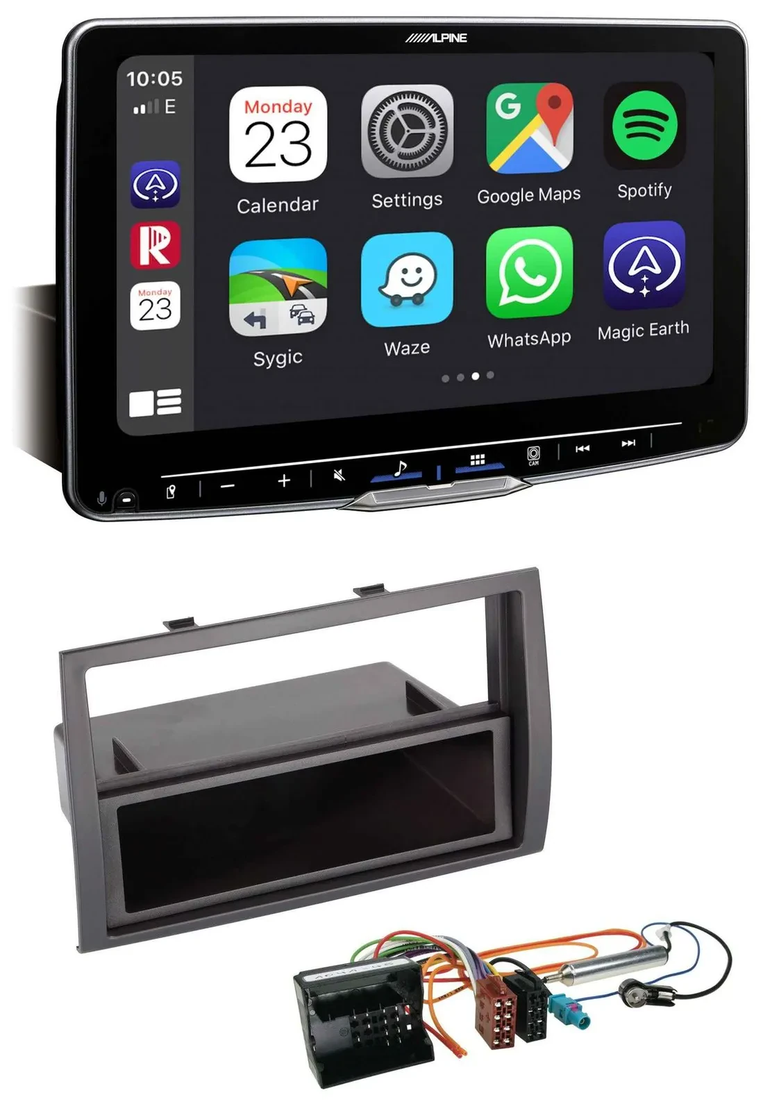 Alpine Bluetooth MP3 USB DAB Autoradio für Citroen Jumper 2006-2011 Quadlock