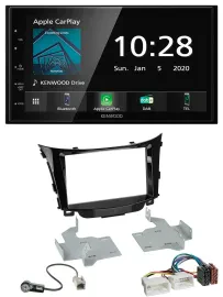 Kenwood Bluetooth MP3 DAB USB 2DIN Autoradio für Hyundai i30 (ab 12)