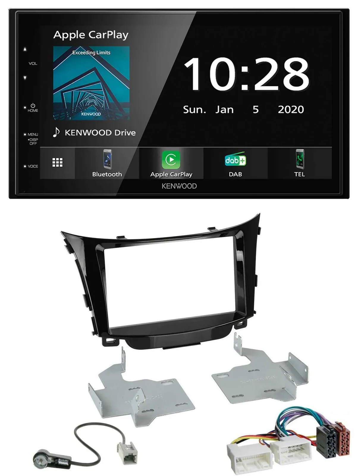 Kenwood Bluetooth MP3 DAB USB 2DIN Autoradio für Hyundai i30 (ab 12)