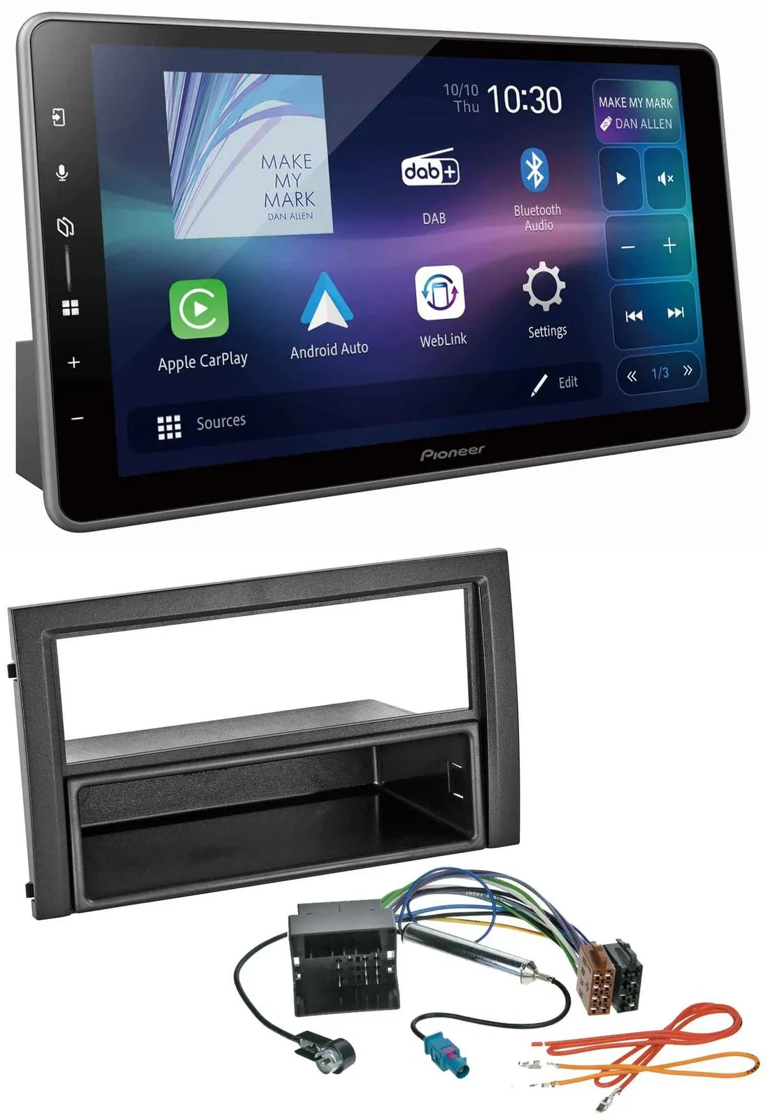 Автомагнитола для Skoda Fabia 6Y (2004–2007) Pioneer Bluetooth, USB, DAB, MP3