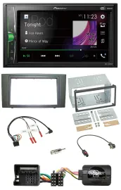 Pioneer 2DIN Lenkrad DAB USB Bluetooth Autoradio für Ford Mondeo 2003-2007 schwa