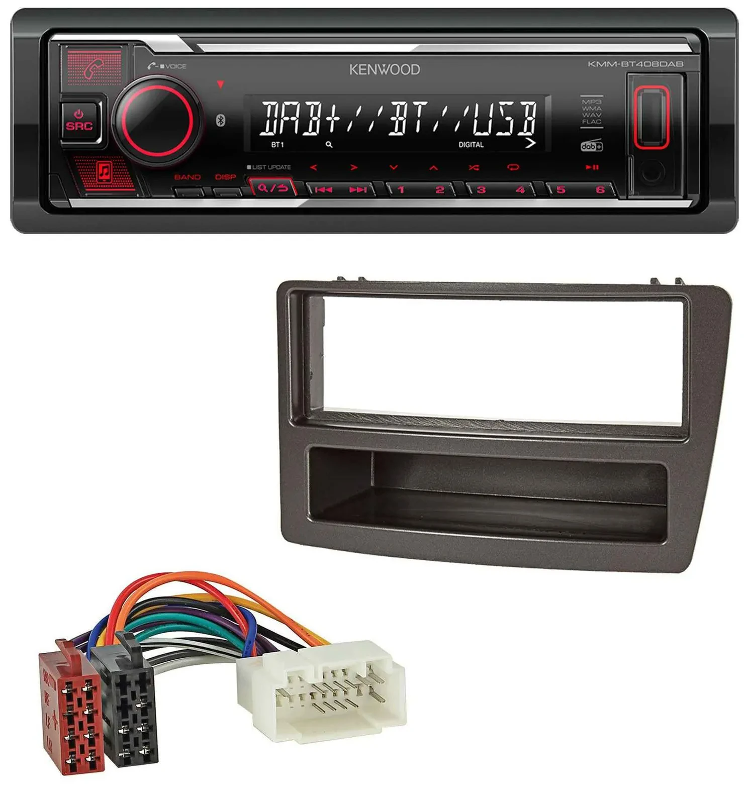 Kenwood MP3 Bluetooth USB DAB Autoradio für Honda Civic 04-06 autom. Klima schwa