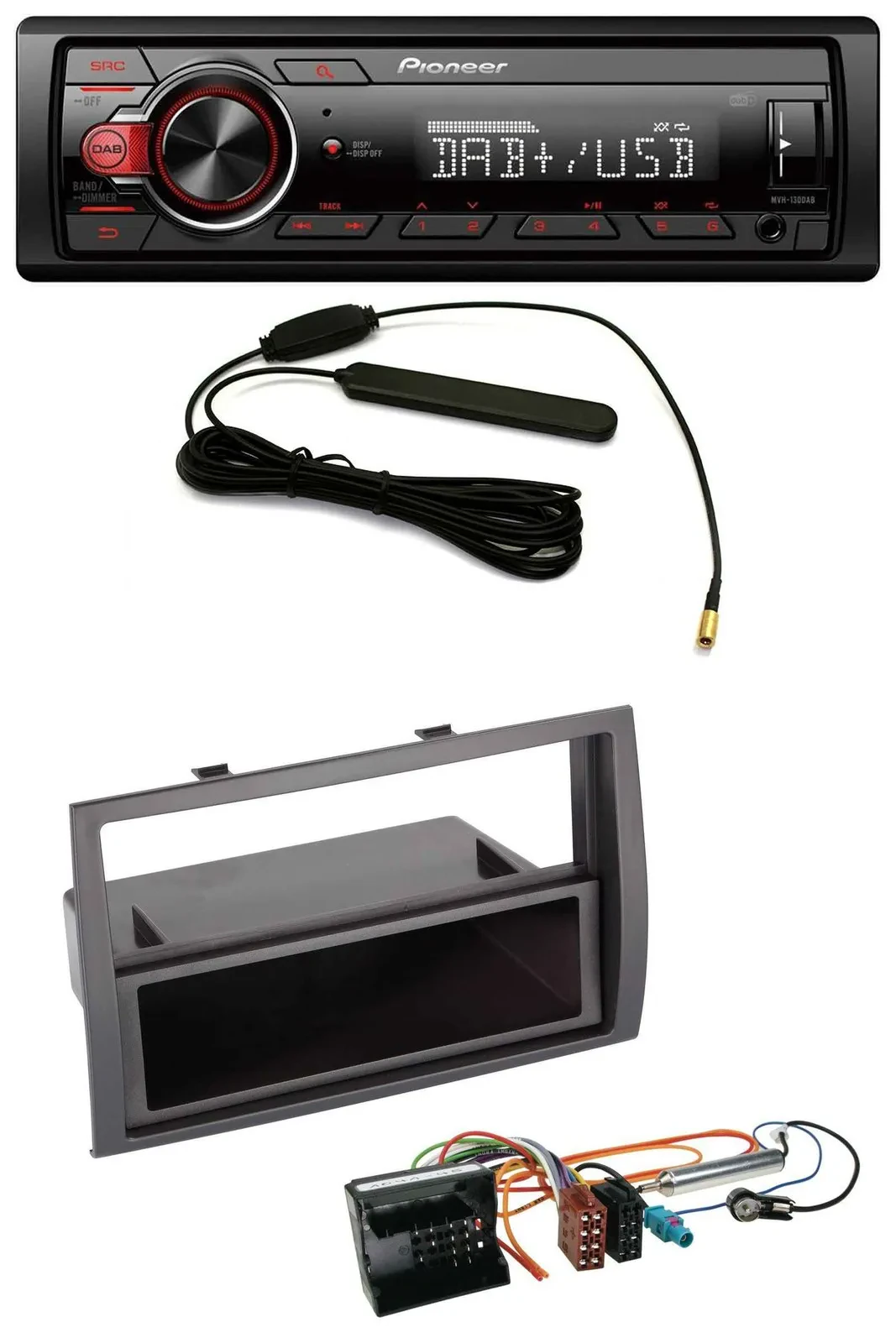 Автомагнитола для Citroen Jumper (2006–2011) Pioneer 1-DIN, DAB, USB, AUX, MP3, Quadlock