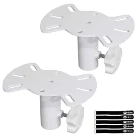 ProX X-SSMP-WH White Tripod Stand Speaker Mounting Plates 2 Pack