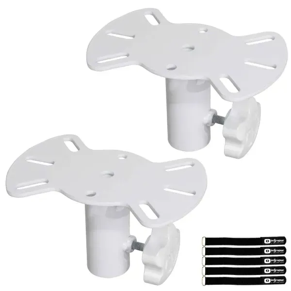 ProX X-SSMP-WH White Tripod Stand Speaker Mounting Plates 2 Pack