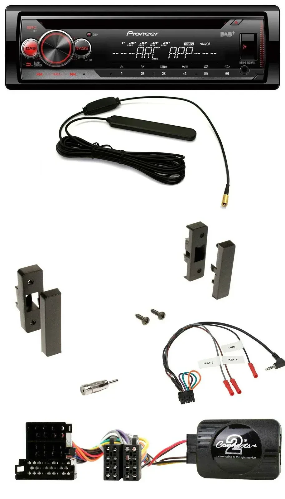 Автомагнитола Pioneer CD/USB/DAB/MP3 для Audi A3 8L (1996–2000)