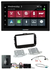 Blaupunkt 2DIN Lenkrad USB Bluetooth DAB Autoradio für Alfa Giulietta 14-21 Info