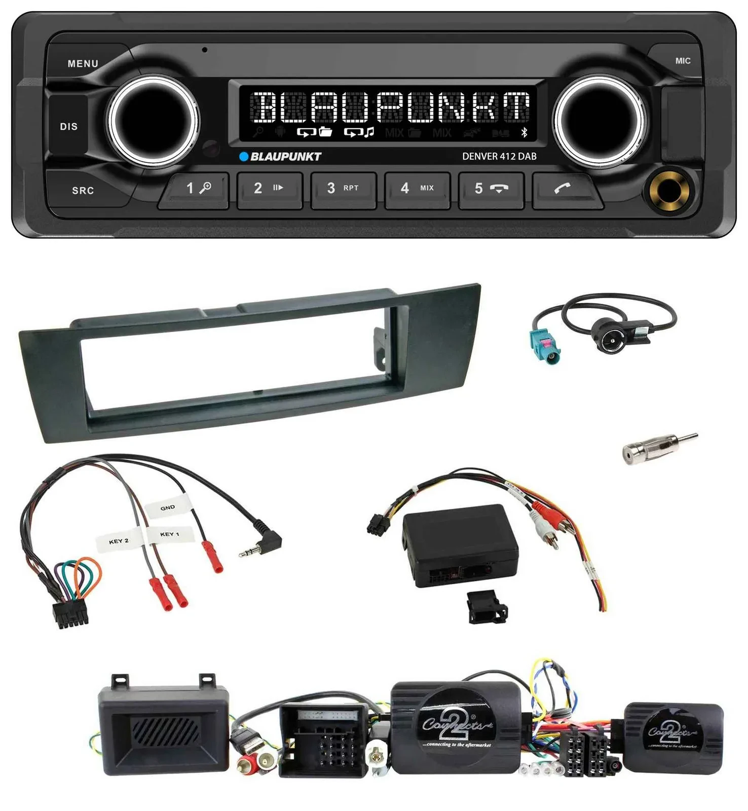 Blaupunkt Bluetooth DAB Lenkrad USB Autoradio für BMW 1er E87 04-13 Aktiv PDC