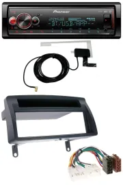 Автомагнитола для Toyota Corolla E12 (2003–2008) Pioneer Bluetooth, DAB, USB, MP3 темно-серая