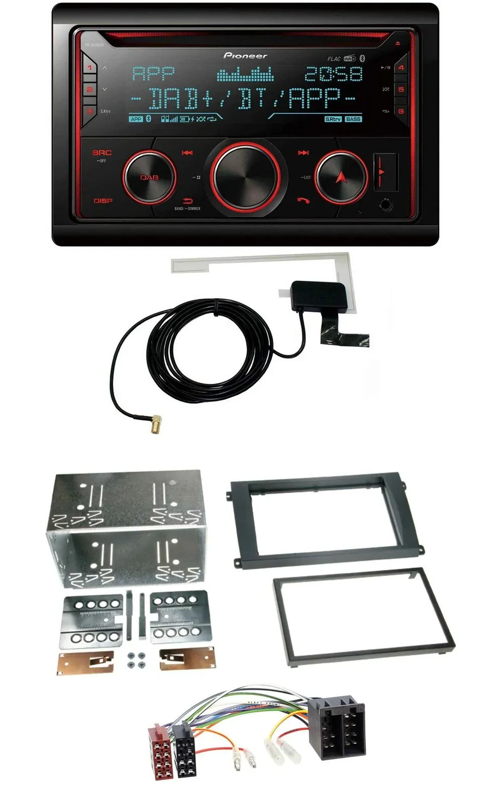 Pioneer 2DIN MP3 DAB USB CD Bluetooth Autoradio für Porsche Cayenne 2002-2007